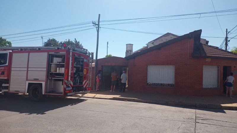 Principio de incendio en una vivienda del barrio San Vicente